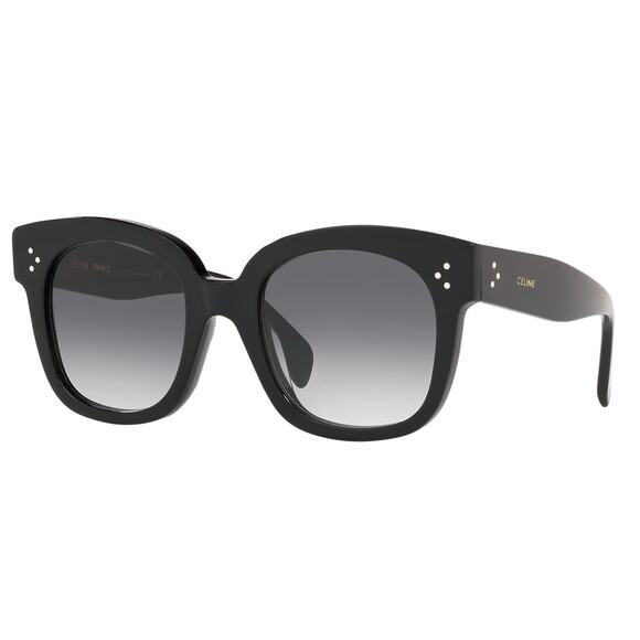 Celine Sunglasses Rectangle Black Acetate Square Gradient Lens Luxury $480 main image 8